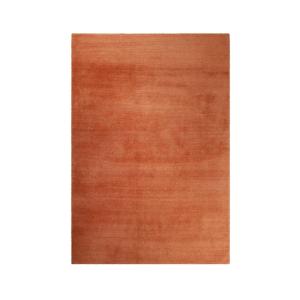 Tapis uni design en polyester orange 120x170