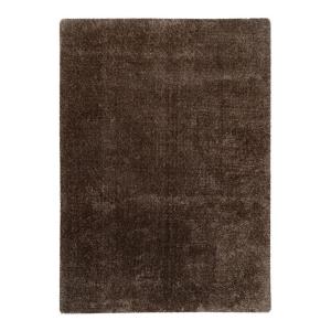 Tapis uni design en polyester taupe 160x230