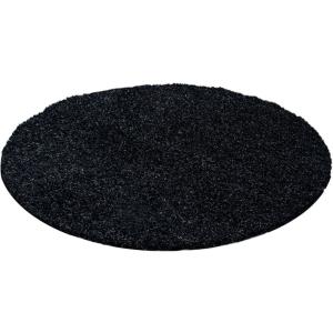 Tapis uni design en polypropylène anthracite Ø 120