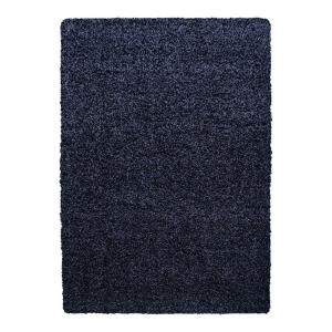 Tapis uni design en polypropylène bleu marine 120x170