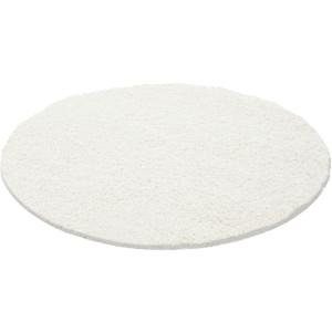 Tapis uni design en polypropylène crème Ø 120