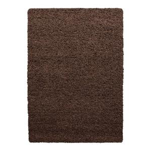 Tapis uni design en polypropylène marron 120x170