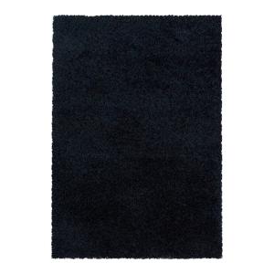 Tapis uni design en polypropylène noir 120x170