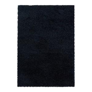 Tapis uni design en polypropylène noir 200x290