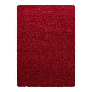 Tapis uni design en polypropylène rouge 120x170