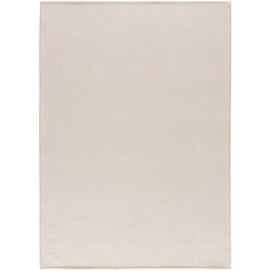 Tapis uni lavable en blanc, 140x200 cm