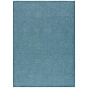 Tapis uni lavable en bleu, 120x170 cm