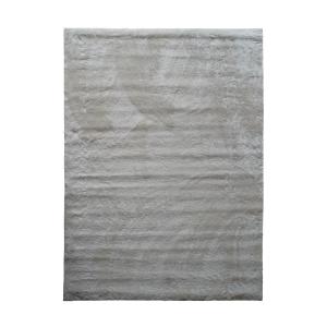 Tapis uni tout doux blanc en polyester 160x220