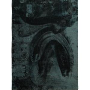 Tapis uni tout doux vert foncé  160x220