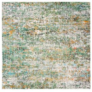 Tapis Vert/Turquoise/Multicolore 152 X 152 cm