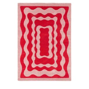 Tapis vintage à motif festonné - 80x140cm