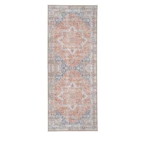 Tapis vintage en chenille - 80x200cm Orange et bleu Polyest…