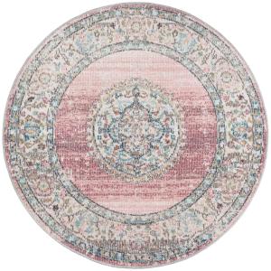 Tapis vintage extérieur terrasse cuisine balcon, rose, 120…