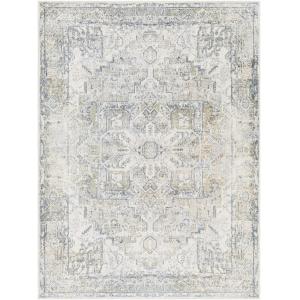 Tapis Vintage Lavable en Machine Gris/Bleu 200x275