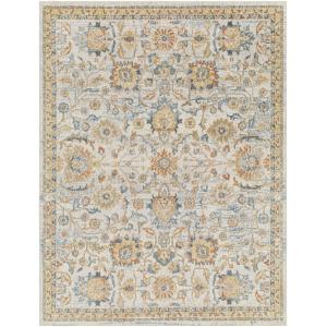 Tapis Vintage Lavable en Machine Gris/Jaune 120x170