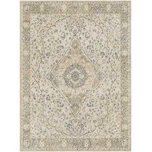 Tapis Vintage Lavable en Machine Jaune/Ivoire 200x275