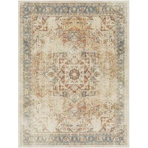 Tapis Vintage Lavable en Machine Marron/Ivoire 120x170