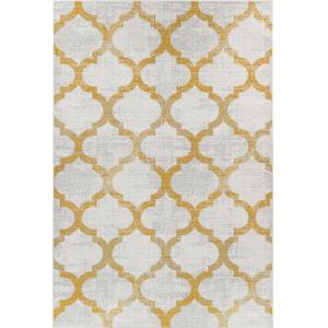 Tapis Vintage Marocain Traditionnel Blanc/Jaune 120x170