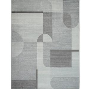 Tapis vintage motifs géométriques gris 190x240