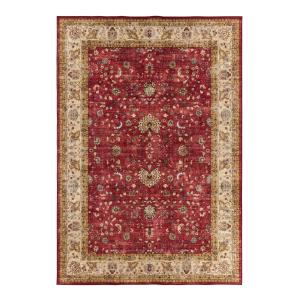 Tapis vintage oriental beige et rouge 200x280 cm