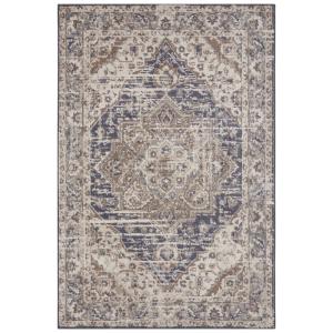 Tapis Vintage Oriental crème et bleu 120x170cm