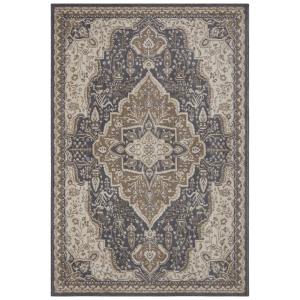 Tapis Vintage Oriental SAFIA Marron et Gris 80x120cm