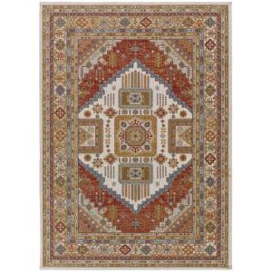 Tapis vintage rouille en polyester, 160x230 cm