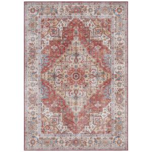Tapis Vintage tissé plat Sylla Rouge Brique 120x160cm