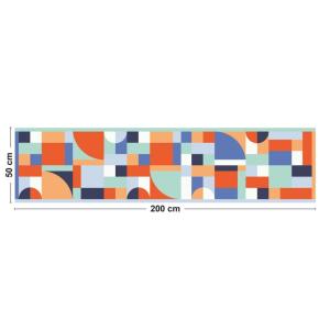 Tapis vinyle antidérapant - Multicolore - l 50xL200cm