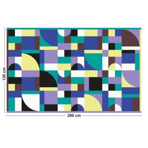 Tapis vinyle antidérapant - Multicolore - l120xL200cm