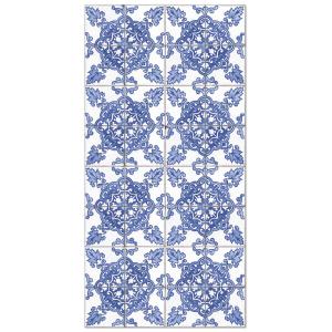 Tapis vinyle carreaux ciments cordoue bleu 300x200cm