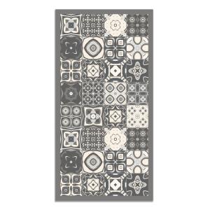 Tapis vinyle carreaux ciments gris 200x200cm