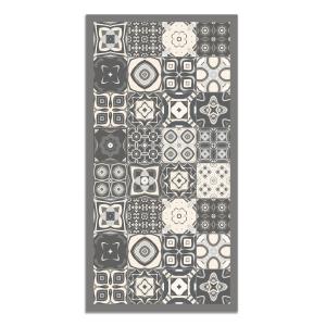 Tapis vinyle carreaux ciments gris 40x80cm