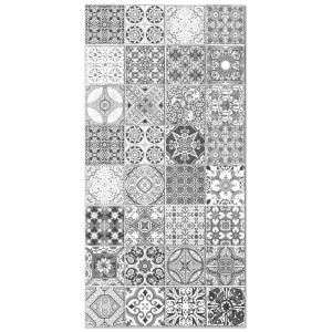 Tapis vinyle carreaux ciments jaen gris 100x140cm