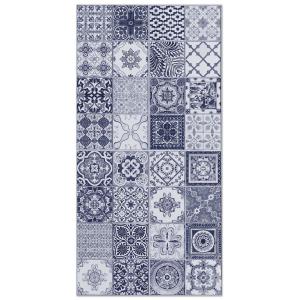 Tapis vinyle carreaux ciments nijar bleu 100x140cm