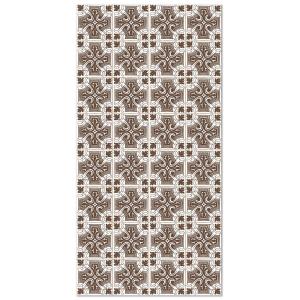 Tapis vinyle carreaux ciments salamanque brun 40x80cm