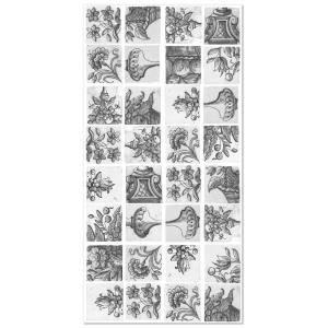 Tapis vinyle carreaux ciments séville gris 60x200cm