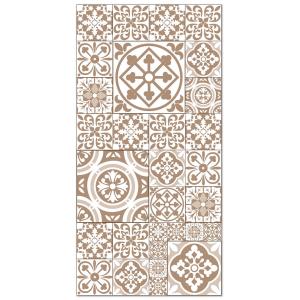 Tapis vinyle carreaux ciments talavera brun 160x230cm