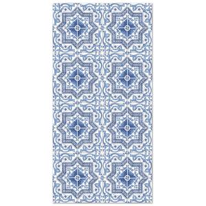 Tapis vinyle carreaux ciments tolédo bleu 120x160cm