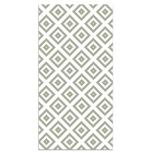 Tapis vinyle carrés verts 80x300cm