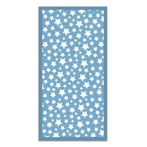 Tapis vinyle étoiles bleu 120x160cm