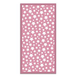 Tapis vinyle étoiles rose 120x170cm