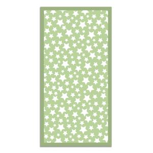 Tapis vinyle étoiles vert 120x160cm