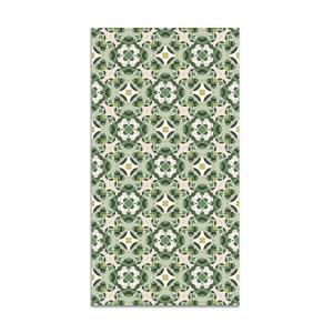 Tapis vinyle hydraulique oriental vert 120x170cm