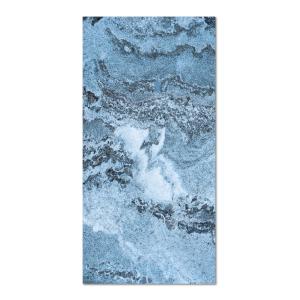 Tapis vinyle marbre bleu 60x110cm