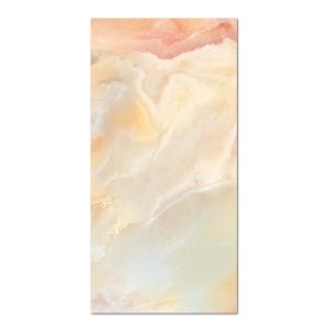 Tapis vinyle marbre orange 80x200cm