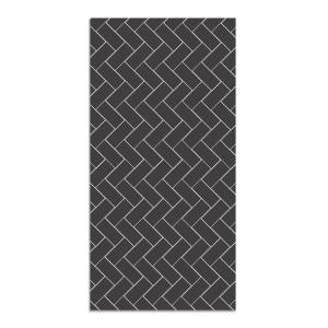 Tapis vinyle mosaïque de brique grise 140x200cm