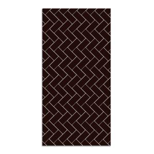 Tapis vinyle mosaïque de briques noires 100x140cm