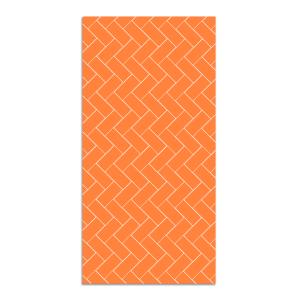 Tapis vinyle mosaïque de briques oranges 200x250cm