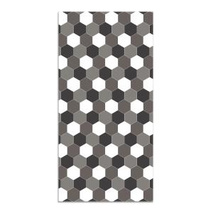 Tapis vinyle mosaïque hexagones de ton gris 120x160cm